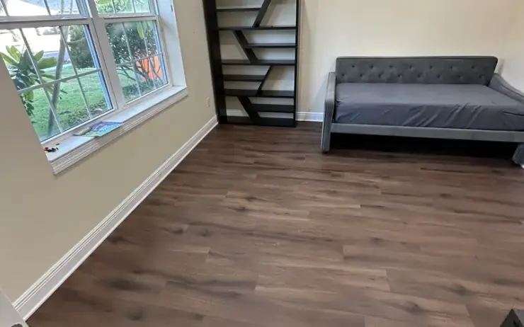 Vinyl plank flooring replacement in Florida home